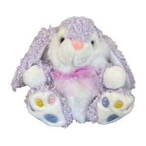 Best Made Toys  Plush Easter Bunny Rabbit Purple White 9” Stuffed Animal Toy